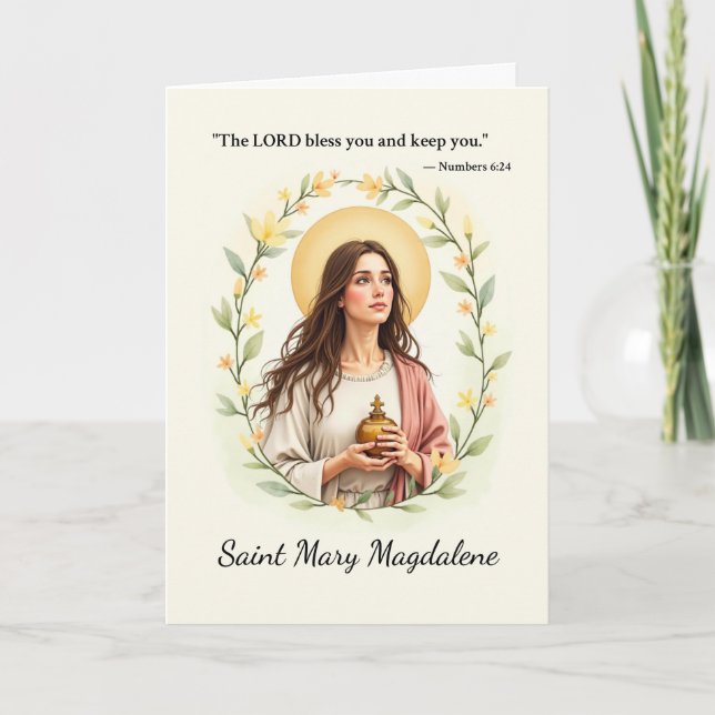 Sankta Maria Magdalena Guds frid och välsignelser Kort (Framsida)