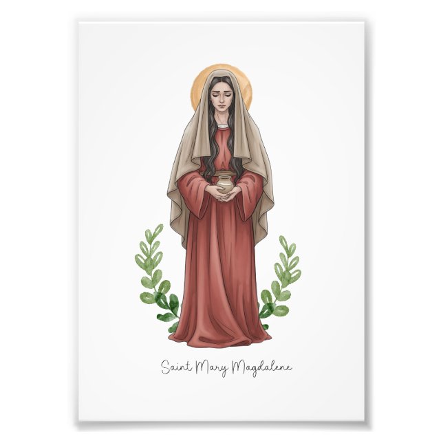 Sankta Maria Magdalena, katolsk helgontryck Fototryck (Framsidan)