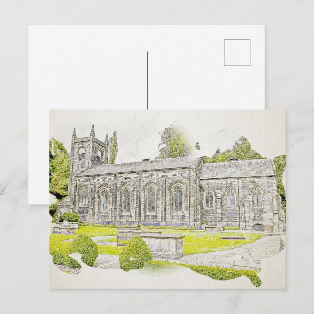 Sankta Marias kyrka, Luddenden Vykort (Fram/baksida)