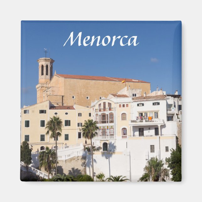 Sankta Marias kyrka - Mahon, Menorca, Spanien Magnet (Framsidan)