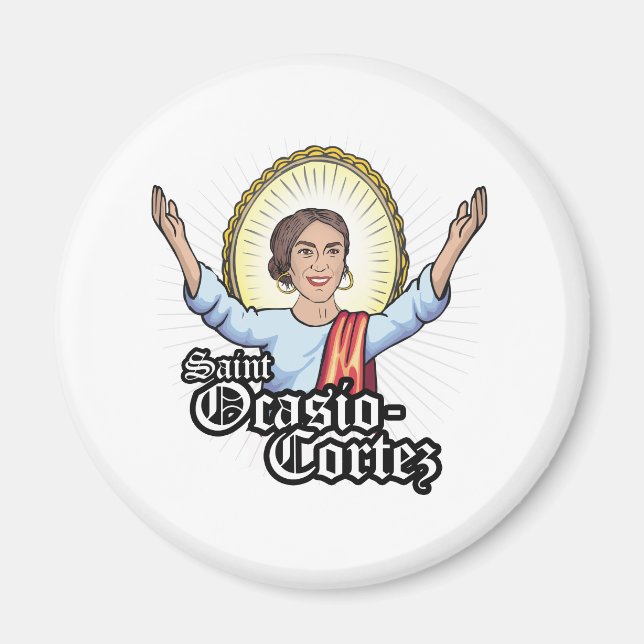 Sankta Ocasio-Cortez Magnet (Framsidan)