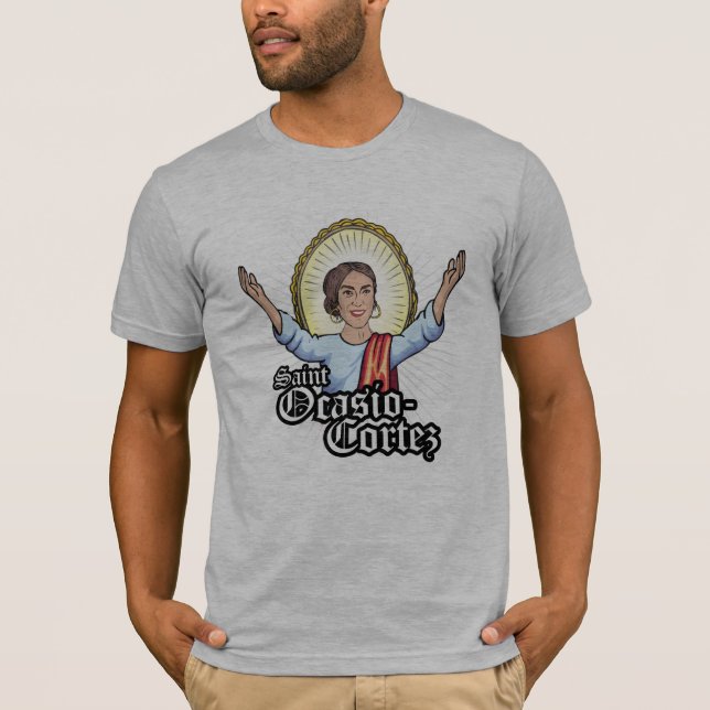Sankta Ocasio-Cortez T Shirt (Framsida)