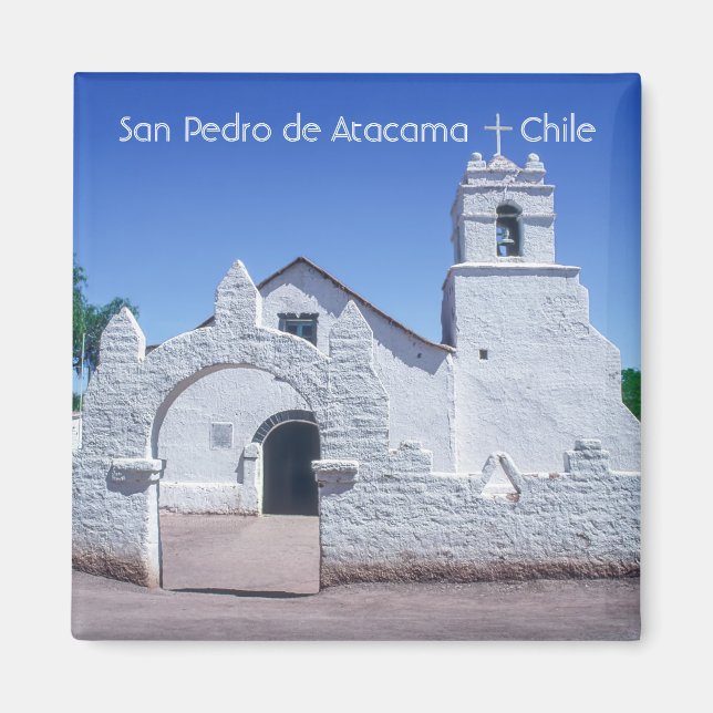 Sankta Pedro de Atacama-kyrkan - Chile Magnet (Framsidan)