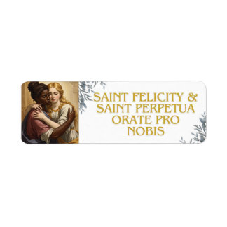 Sankta Perpetua & Sankta Felicitas Returadress Etikett