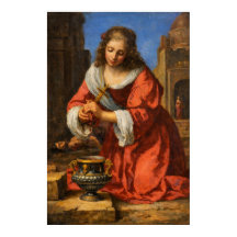 Sankta Praxedis av Johannes Vermeer