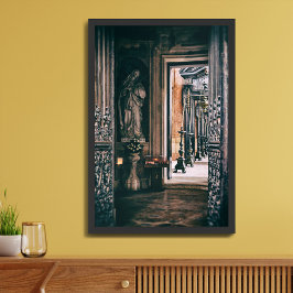 Sankta Rita av Cascia-staty i Mafra Palace Poster