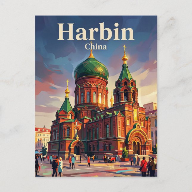 Sankta Sofia-katedralen i Harbin Kina Vykort (Framsida)