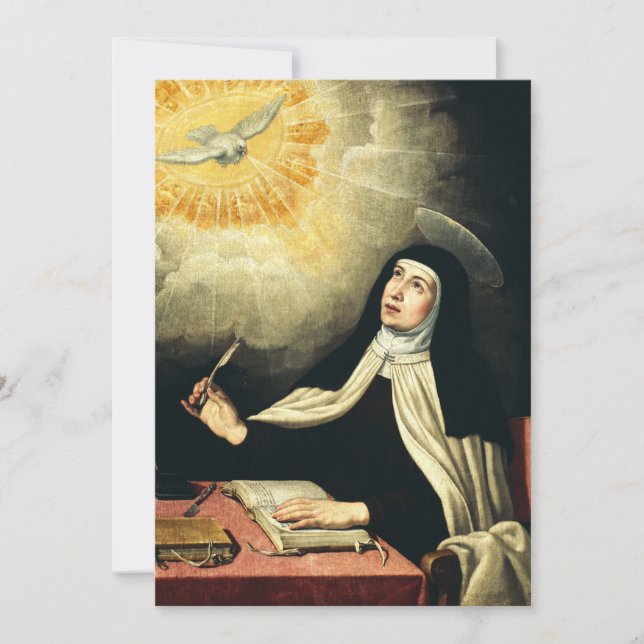 Sankta Teresa av Avila Julkort (Framsida)