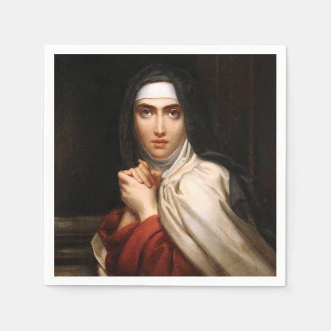 Sankta Teresa av Avila Reformator och böneledare Pappersservett (Framsidan)