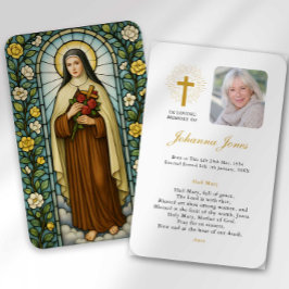 Sankta Therese av Lisieux Sorg Sympatibrevskort Visitkort