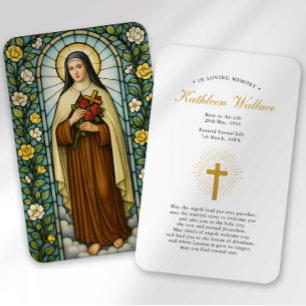 Sankta Therese av Lisieux Sorg Sympatikort Visitkort