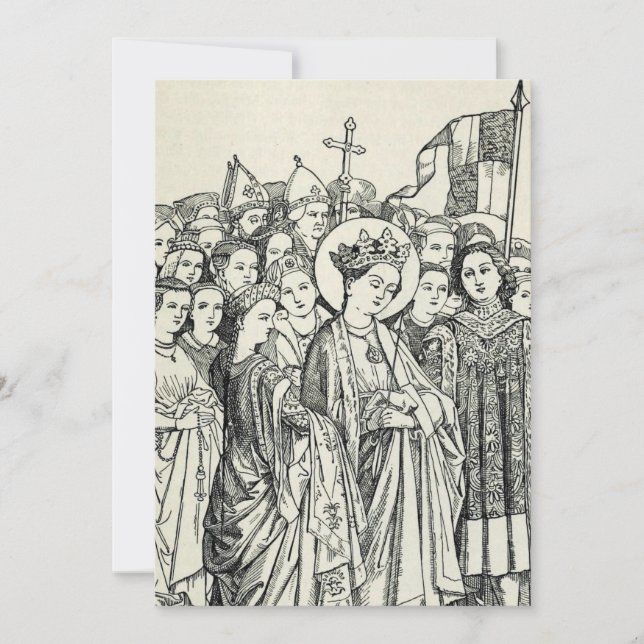 Sankta Ursula jungfru och martyr Tack Kort (Framsida)