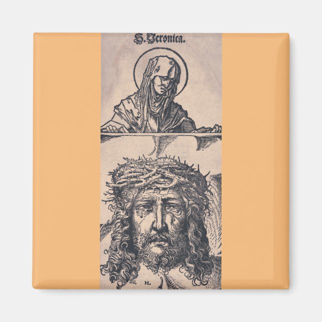 Sankta Veronica med Vernicle av Hans Burgkmair Magnet (Framsidan)