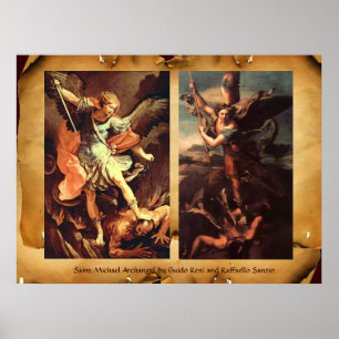 SANKTE MIKAEL ÄRKEÄNGELN BESÄGRAR SATAN POSTER