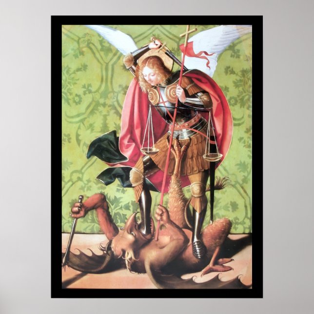 SANKTE MIKAEL, DRAKE OCH RÄTTVISA POSTER (Framsidan)