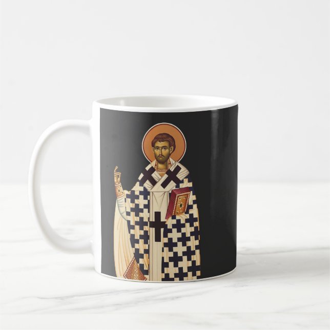 Sankte Timotheus den förste kristne biskopen av Ef Kaffemugg (Vänster)