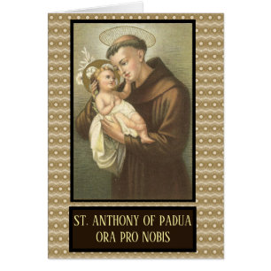 Sanktt Anthony av den Padua babyen Jesus Hälsningskort