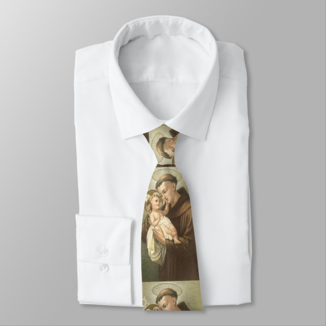 Sanktt Anthony av Padua med babyen Jesus Slips (Bunden)