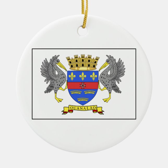 Sanktt Barthelemy flagga Julgransprydnad Keramik (Framsidan)