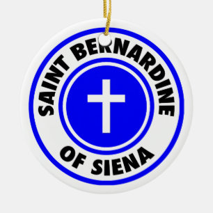 Sanktt Bernardine av Siena Julgransprydnad Keramik