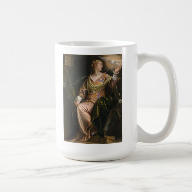 Sanktt Catherine av Alexandria i fängelse Kaffemugg (Höger)