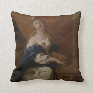 Sanktt Cecilia c.1700 (olja på papper) Kudde