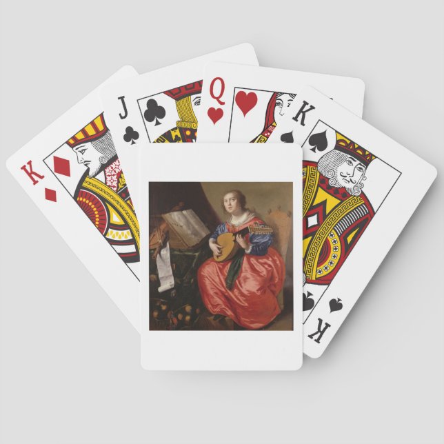 Sanktt Cecilia (olja på kanfas) Casinokort (Baksidan)