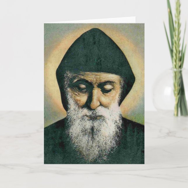 Sanktt Charbel porträtt Kort (Framsida)