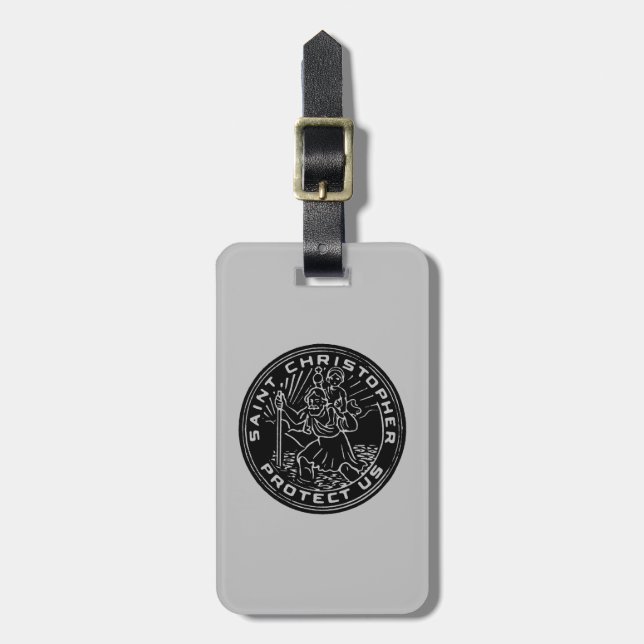 Sanktt Christopher medalj Bagagebricka (Vertikal Framsida)