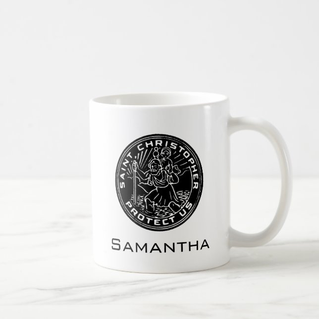Sanktt Christopher medalj Kaffemugg (Höger)