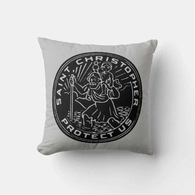 Sanktt Christopher medalj Kudde (Framsida)