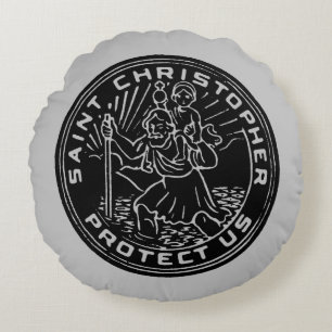 Sanktt Christopher medalj Rund Kudde