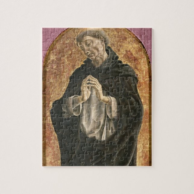 Sanktt Dominic (tempera på panel) Pussel (Vertikal)