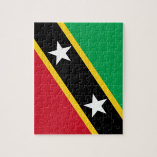 Sanktt flagga för Kitts och Nevis medborgarevärl Pussel