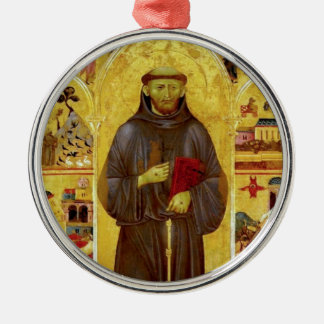 Sanktt Francis av Assisi medeltida Iconography Julgransprydnad Metall