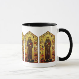 Sanktt Francis av Assisi medeltida Iconography Mugg