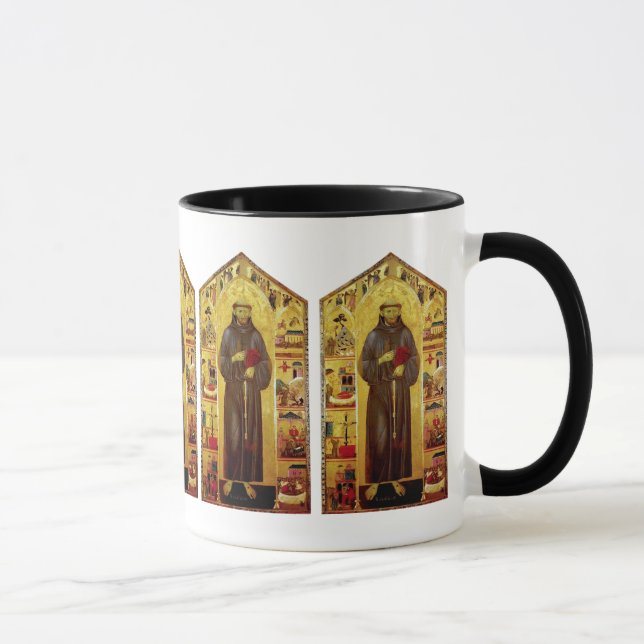 Sanktt Francis av Assisi medeltida Iconography Mugg (Höger)