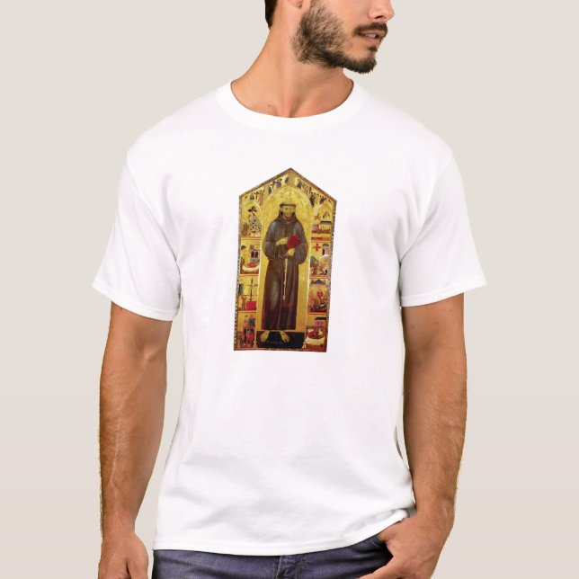 Sanktt Francis av Assisi medeltida Iconography Tee (Framsida)
