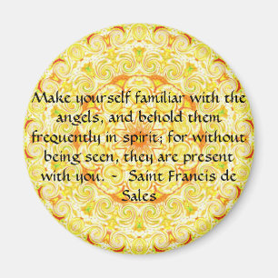Sanktt Francis de Sale CITERING om änglar Magnet