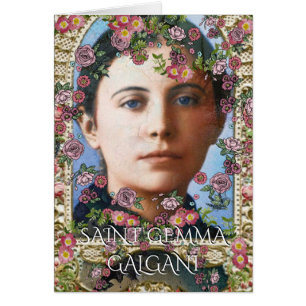 SANKTT GEMMA GALGANI HÄLSNINGSKORT