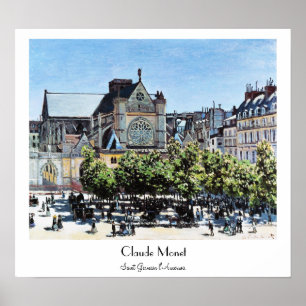 Sanktt Germain l'Auxerrois Claude Monet Poster