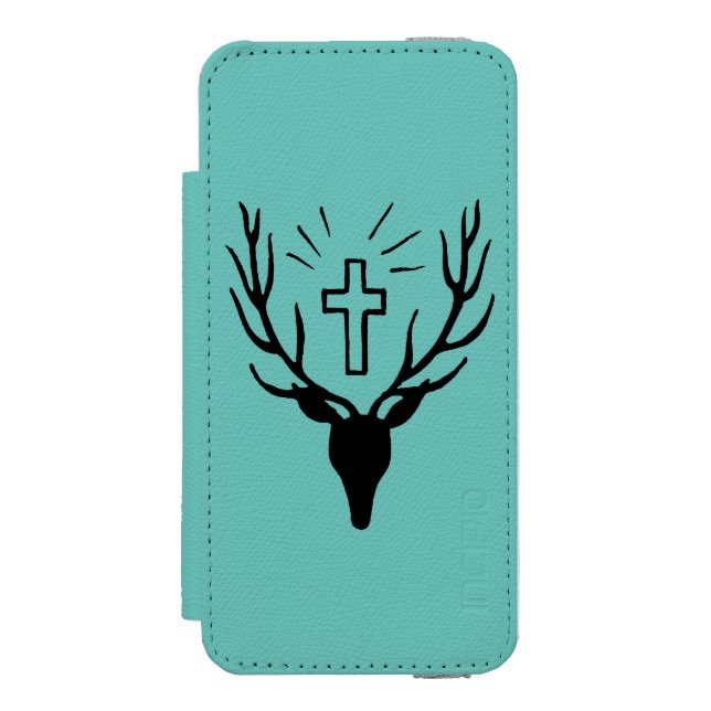 Sanktt Huberts fullvuxen hankronhjort Incipio iPhone Wallet Skal (Folio Framsidan)