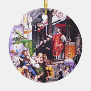 Sanktt Ignatius Loyola Julgransprydnad Keramik