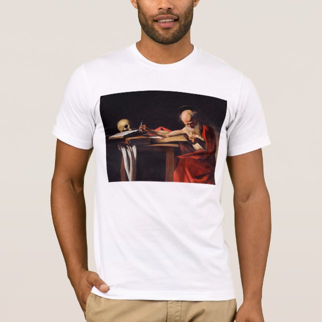 Sanktt Jerome handstil av Michelangelo Caravaggio Tee (Framsida)