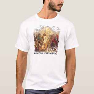 Sanktt Joan av bågen i stridmanar tänder T-tröj T-shirt