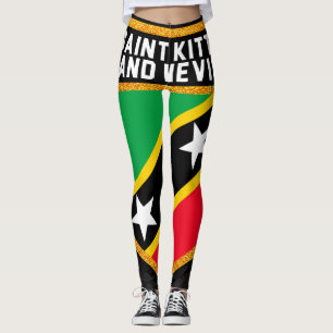 Sanktt Kitts och Nevis flagga Leggings