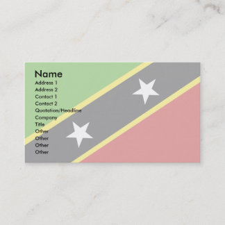 Sanktt Kitts och Nevis flagga Visitkort