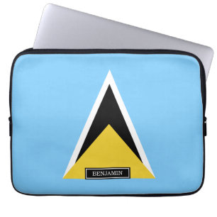 Sanktt Lucia flagga Laptop Fodral