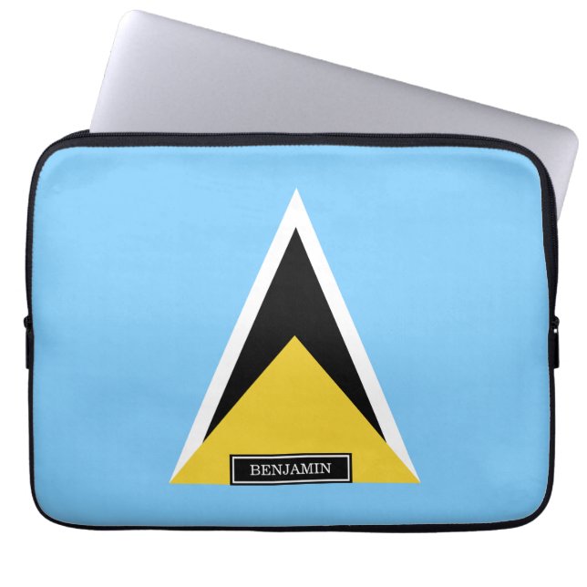 Sanktt Lucia flagga Laptop Fodral (Framsidan)
