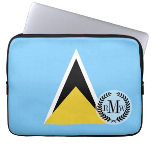 Sanktt Lucia flagga Laptop Sleeve